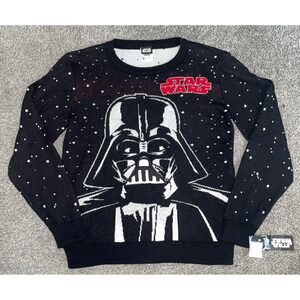 Star Wars Darth Vader Sweater Womens Extra Large Black Knit Ugly Christmas Style